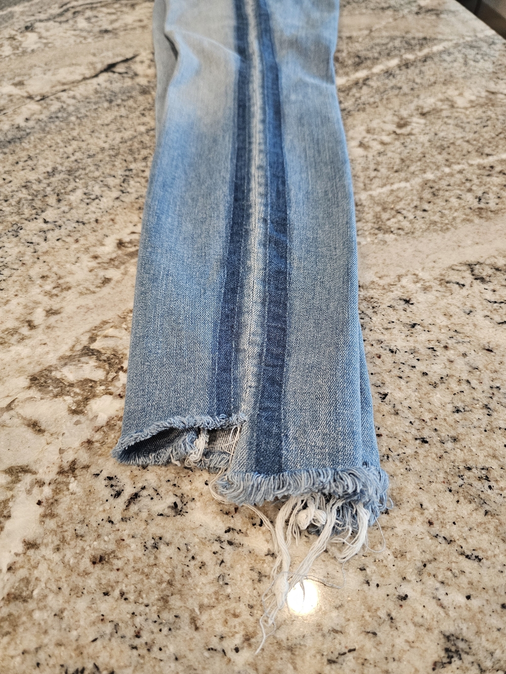 MOTHER  Light kitty Racer Stunner Zip Ankle Step Fray size 26 - Picture 6 of 11